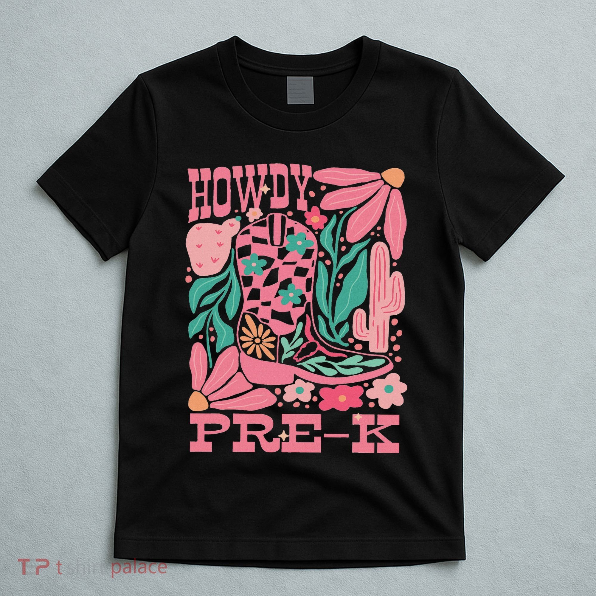 Western Howdy Pre K Back To School Preschool Teacher T-Shirt