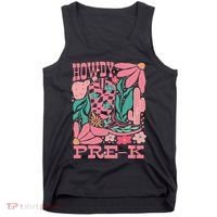 Western Howdy Pre K Back To School Preschool Teacher Tank Top thumb 0