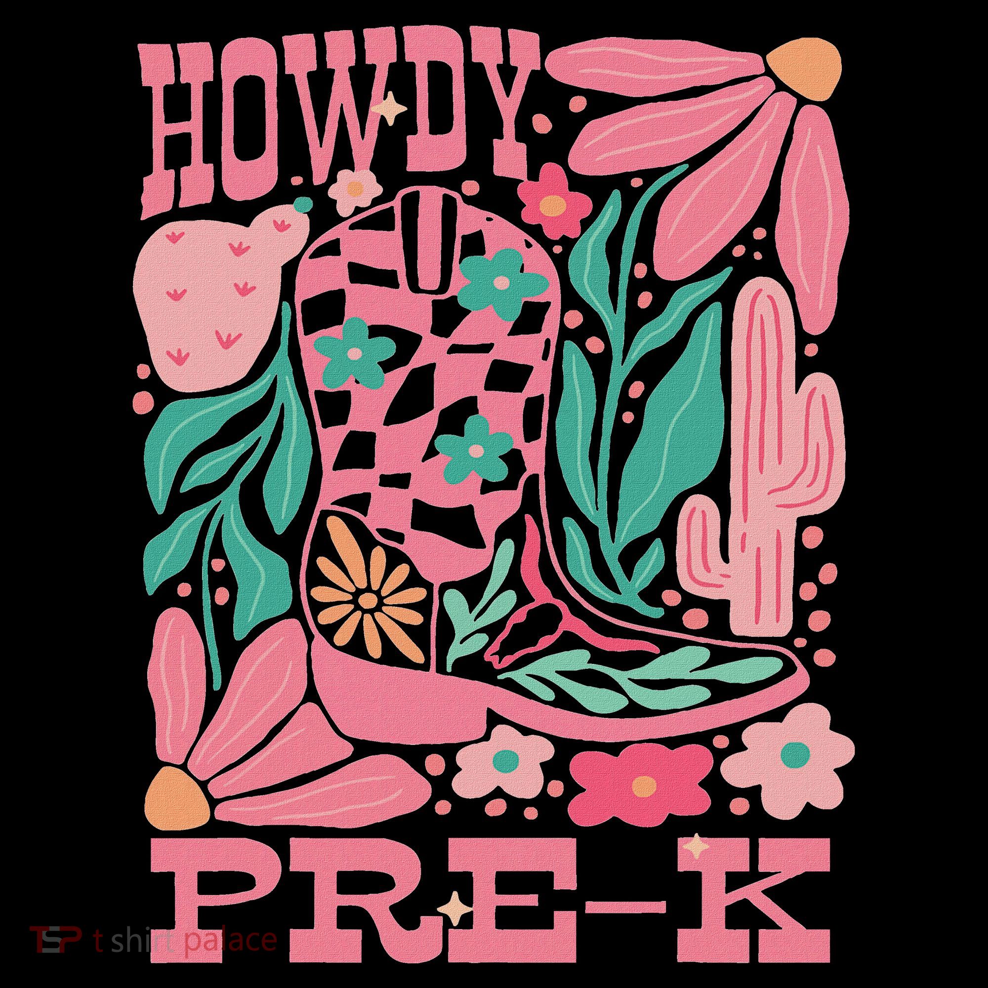 Western Howdy Pre K Back To School Preschool Teacher Tank Top