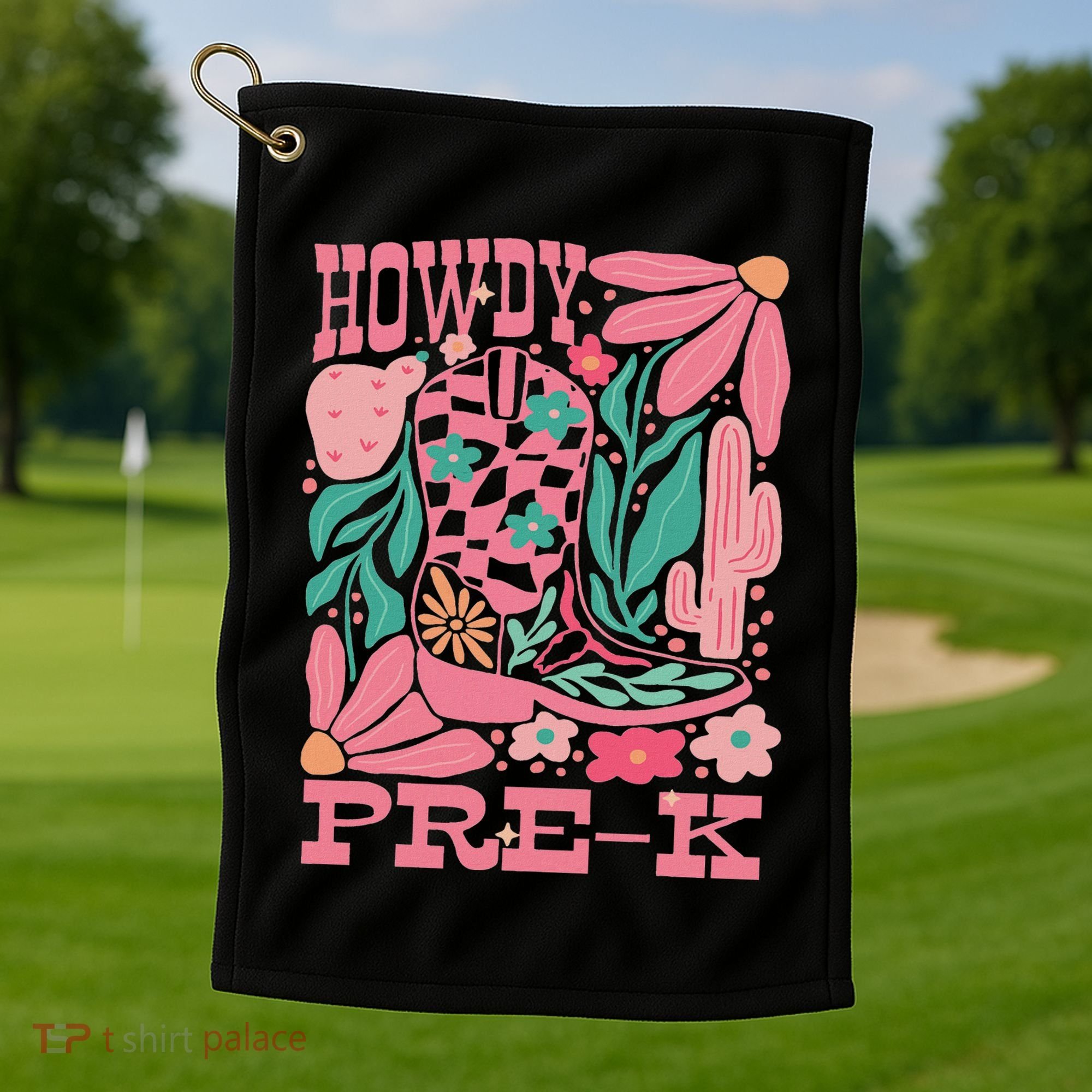 Western Howdy Pre K Back To School Preschool Teacher Golf Towel