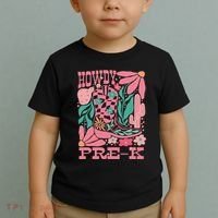 Western Howdy Pre K Back To School Preschool Teacher Toddler T-Shirt thumb 2