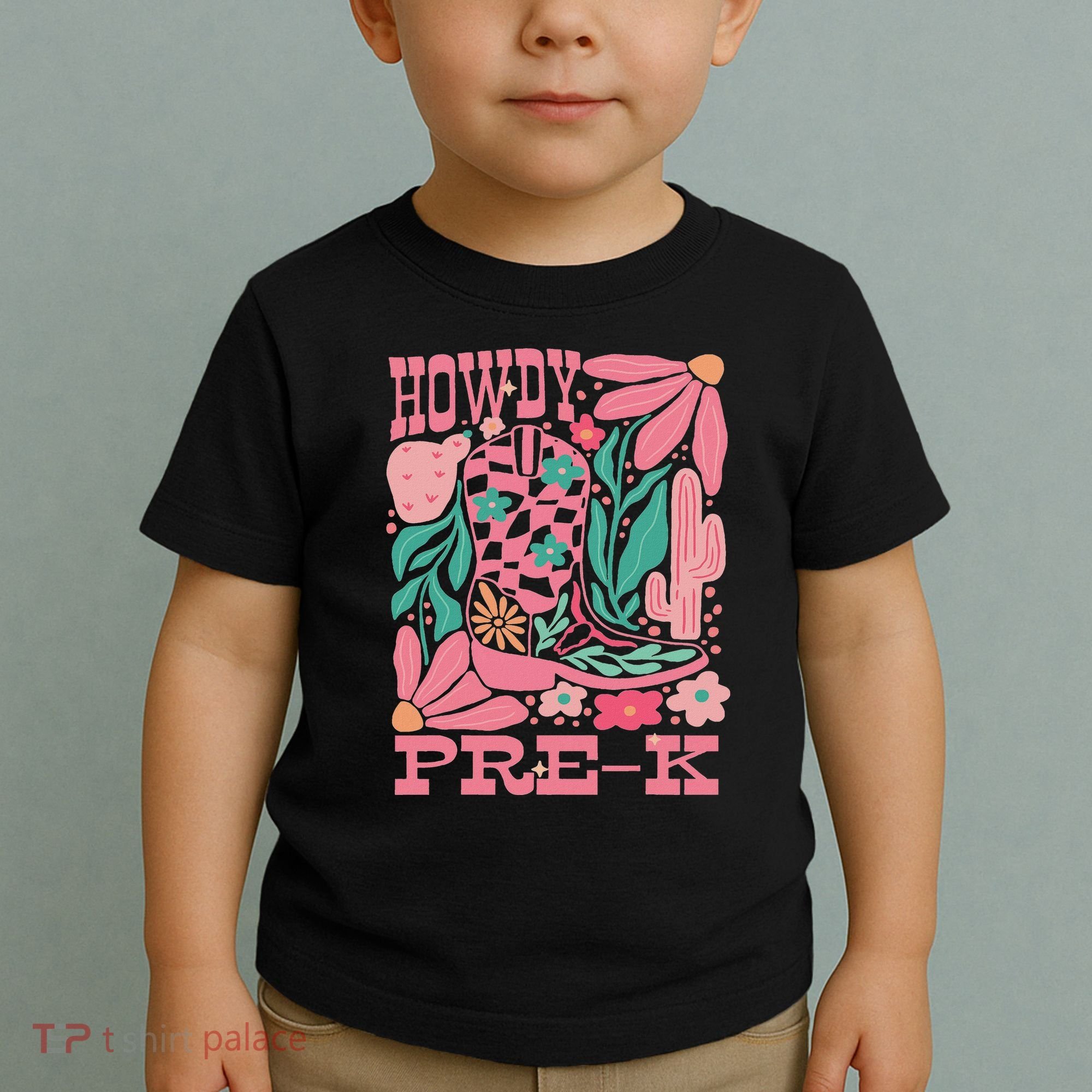 Western Howdy Pre K Back To School Preschool Teacher Toddler T-Shirt