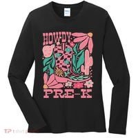 Western Howdy Pre K Back To School Preschool Teacher Women's Long Sleeve Shirt thumb 0
