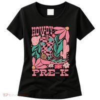 Western Howdy Pre K Back To School Preschool Teacher Women's T-Shirt thumb 0