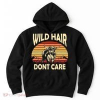 Wild Hair Retro Sunset Scottish Highland Cows Hoodie thumb 0