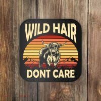 Wild Hair Retro Sunset Scottish Highland Cows Coaster thumb 0