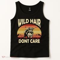 Wild Hair Retro Sunset Scottish Highland Cows Tank Top thumb 2
