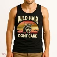 Wild Hair Retro Sunset Scottish Highland Cows Tank Top thumb 3