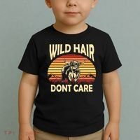 Wild Hair Retro Sunset Scottish Highland Cows Toddler T-Shirt thumb 2
