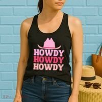 White Howdy Rodeo Western Country Southern Cowgirl Women's Tank Top thumb 2