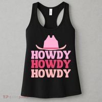 White Howdy Rodeo Western Country Southern Cowgirl Women's Tank Top thumb 3