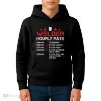 Welder Hourly Rate Funny Welding For Welder Worker Women Kids Hoodie thumb 4
