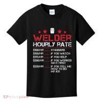 Welder Hourly Rate Funny Welding For Welder Worker Women Kids T-Shirt thumb 0