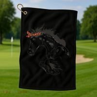 Wild Horse Running Golf Towel thumb 1