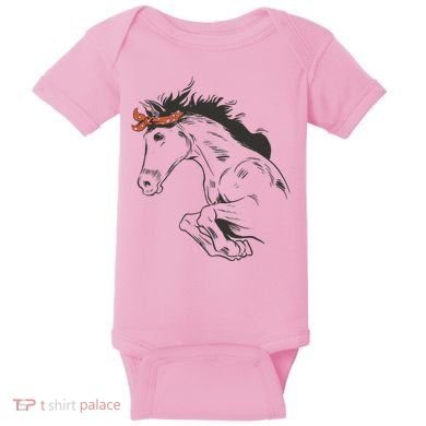 Wild Horse Running Baby Bodysuit
