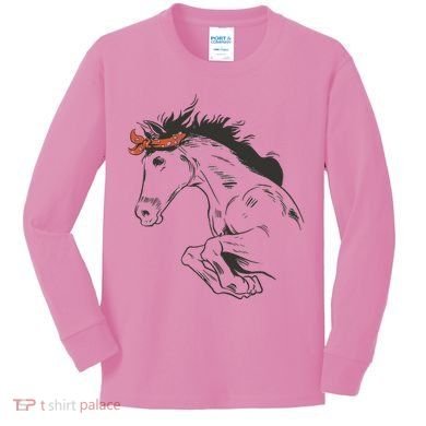Wild Horse Running Kids Long Sleeve Shirt