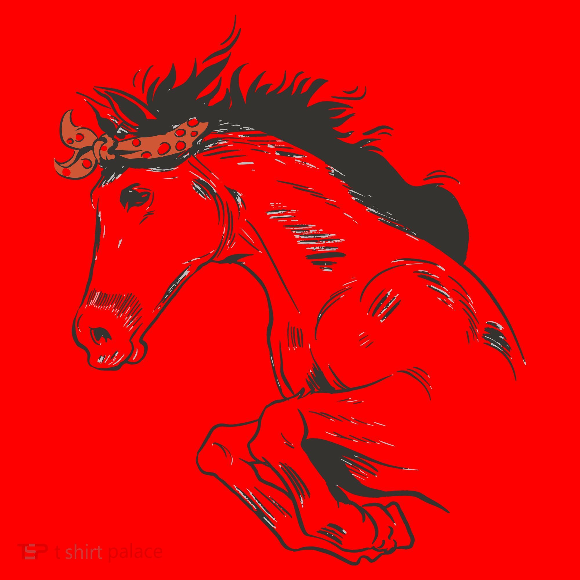Wild Horse Running Santa Hat