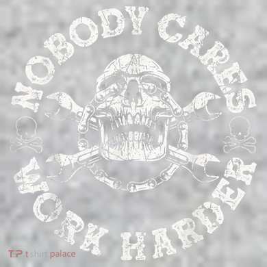 Work Harder Skull Engineer Meme No One Cares Work Harder Motivational Quote The Baniff Cuffed Pom Beanie