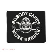 Work Harder Skull Engineer Meme No One Cares Work Harder Motivational Quote Mousepad thumb 0