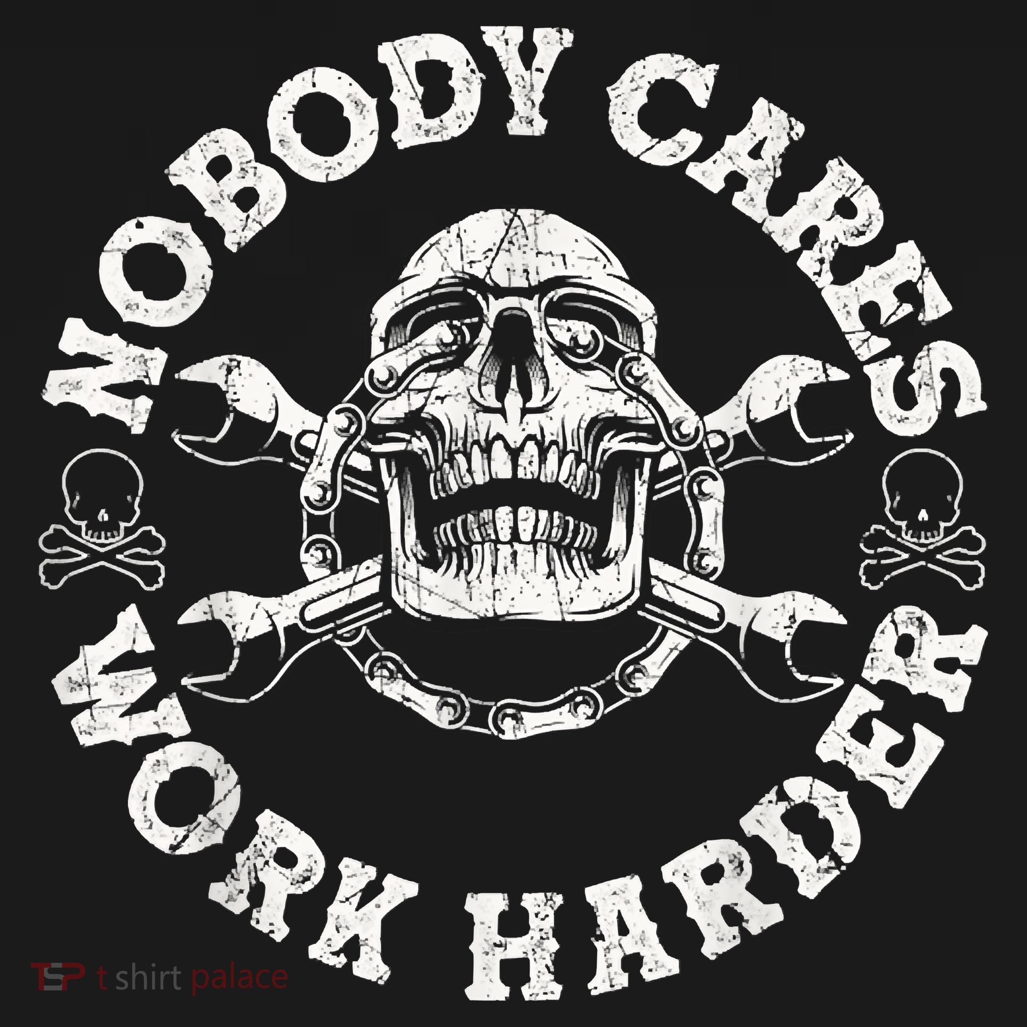 Work Harder Skull Engineer Meme No One Cares Work Harder Motivational Quote Ornament