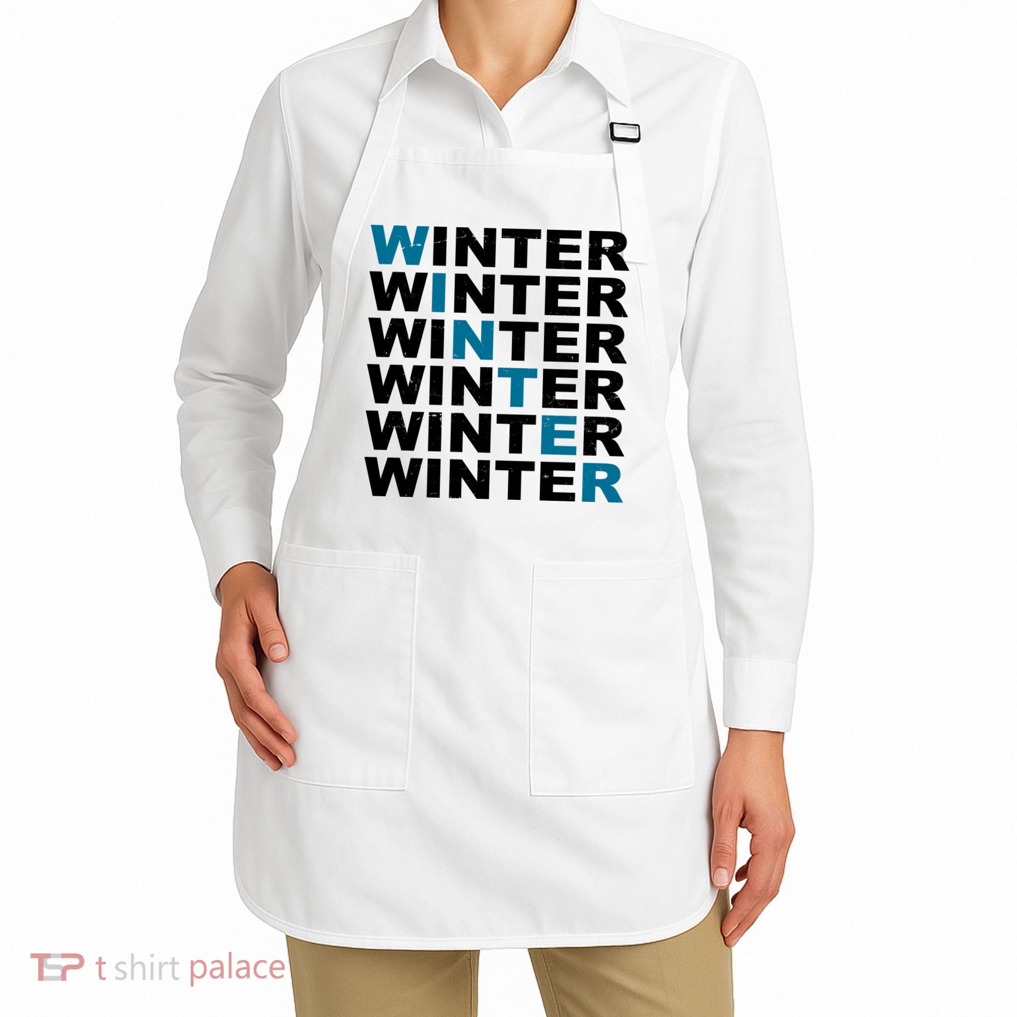 Winter Holiday Season Retro Apron