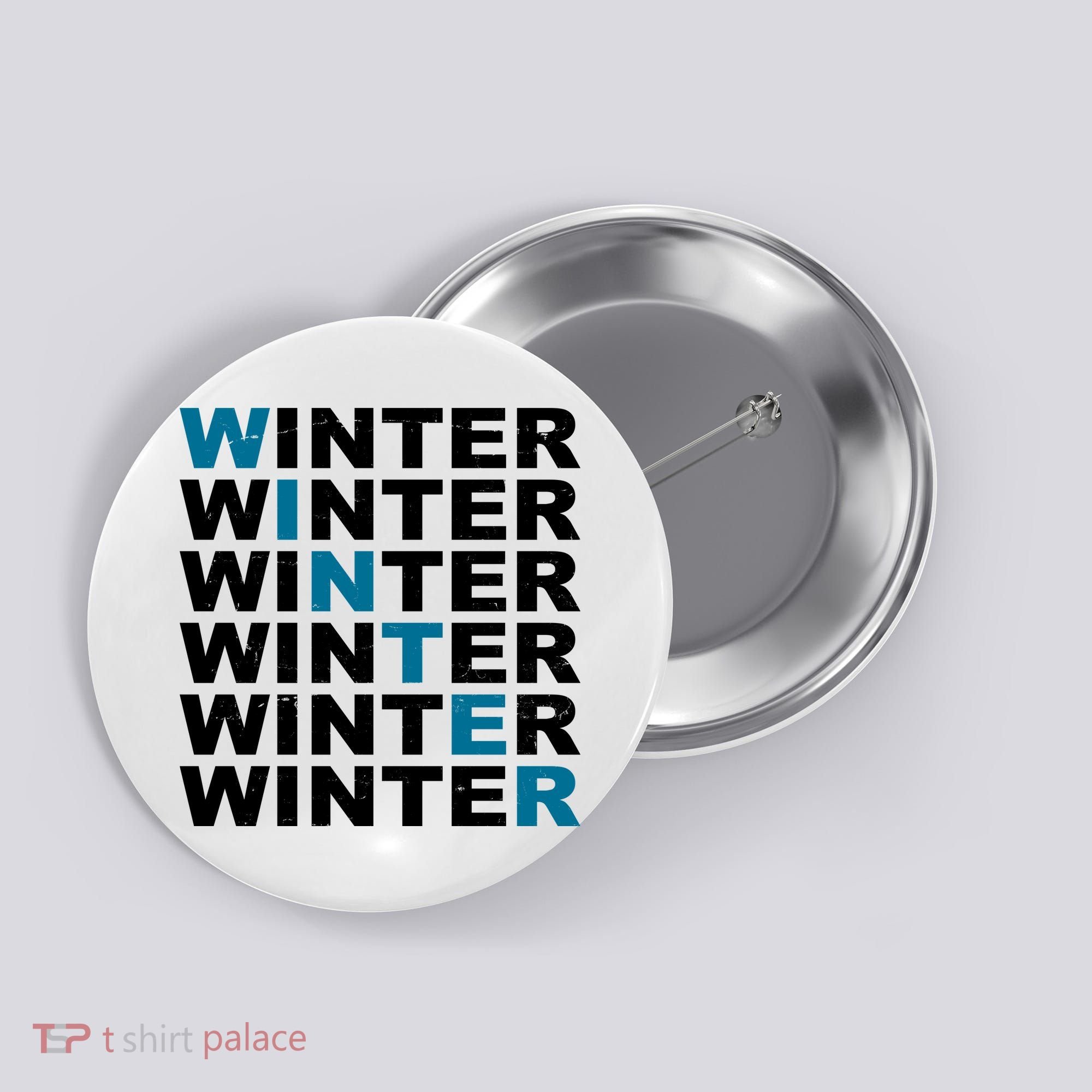 Winter Holiday Season Retro Button