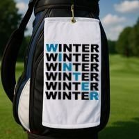 Winter Holiday Season Retro Golf Towel thumb 2