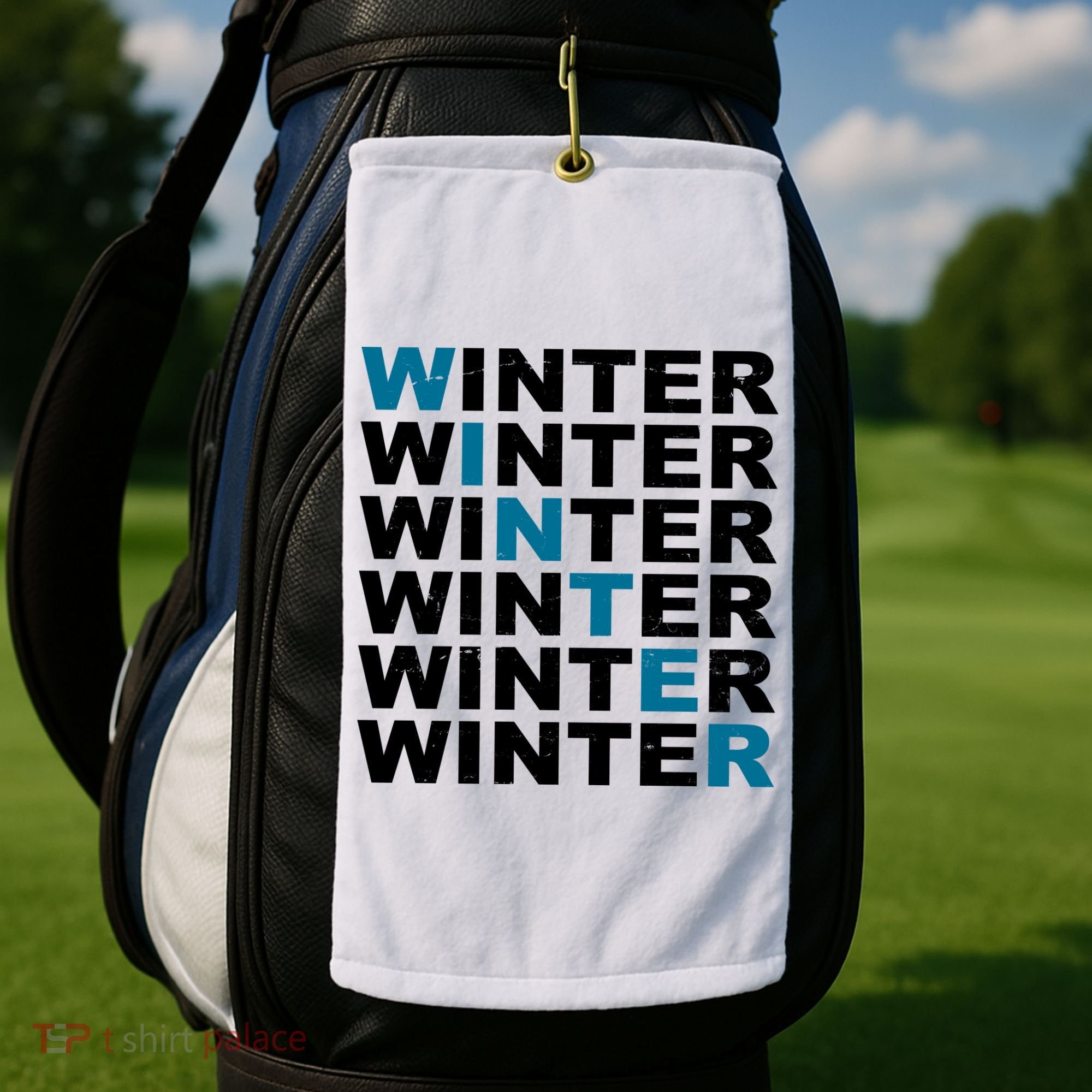 Winter Holiday Season Retro Golf Towel