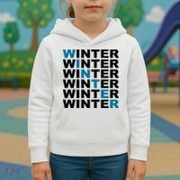Winter Holiday Season Retro Kids Hoodie thumb 3