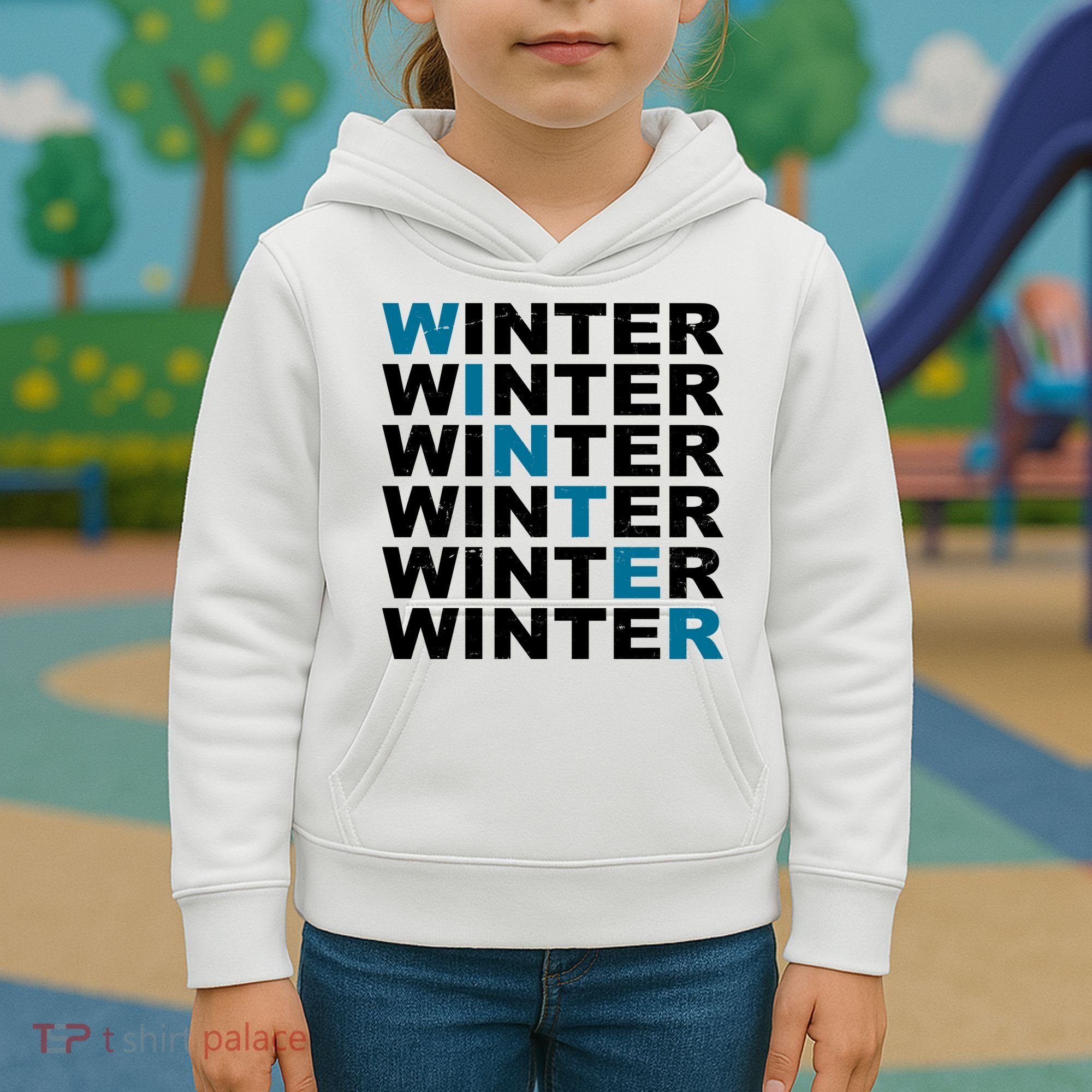 Winter Holiday Season Retro Kids Hoodie