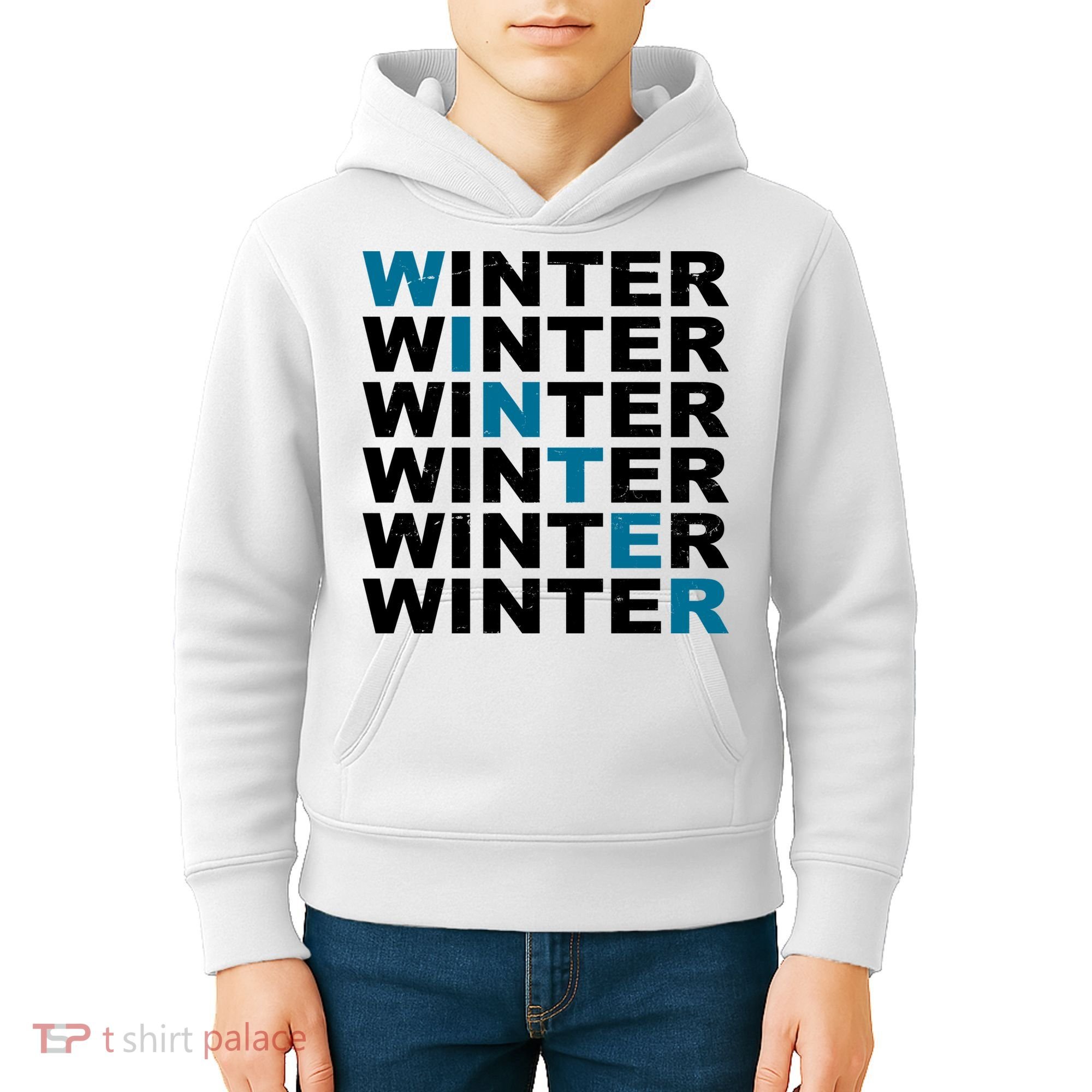 Winter Holiday Season Retro Kids Hoodie