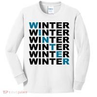 Winter Holiday Season Retro Kids Long Sleeve Shirt thumb 0