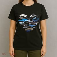 Whales Heart Shaped Marine Biologist Whale Lover Wildlife T-Shirt thumb 4
