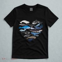 Whales Heart Shaped Marine Biologist Whale Lover Wildlife T-Shirt thumb 5