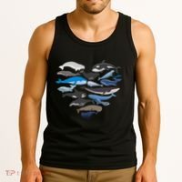 Whales Heart Shaped Marine Biologist Whale Lover Wildlife Tank Top thumb 3