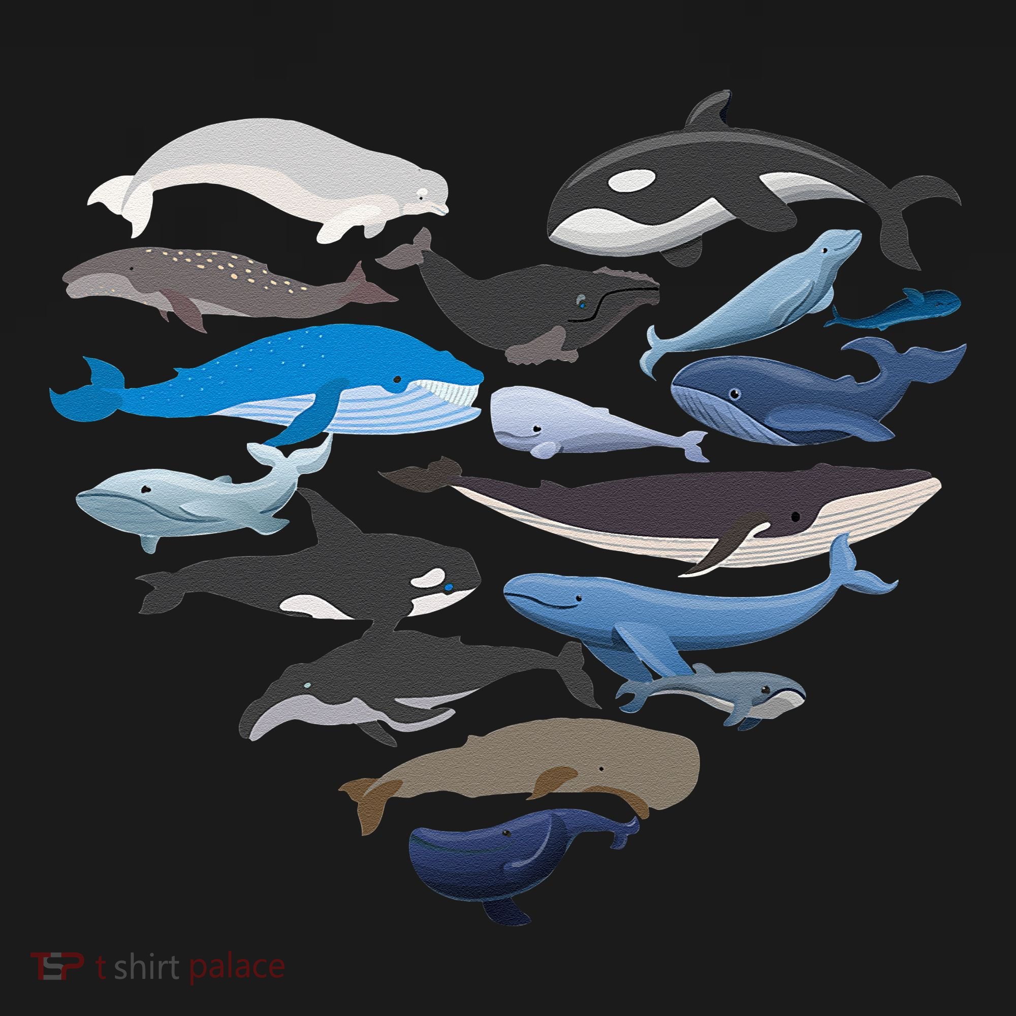 Whales Heart Shaped Marine Biologist Whale Lover Wildlife Kids Sweatshirt