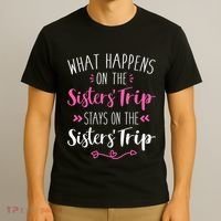 What happens sisters trip stays on the sisters weekend T-Shirt thumb 3