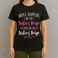 What happens sisters trip stays on the sisters weekend T-Shirt thumb 4