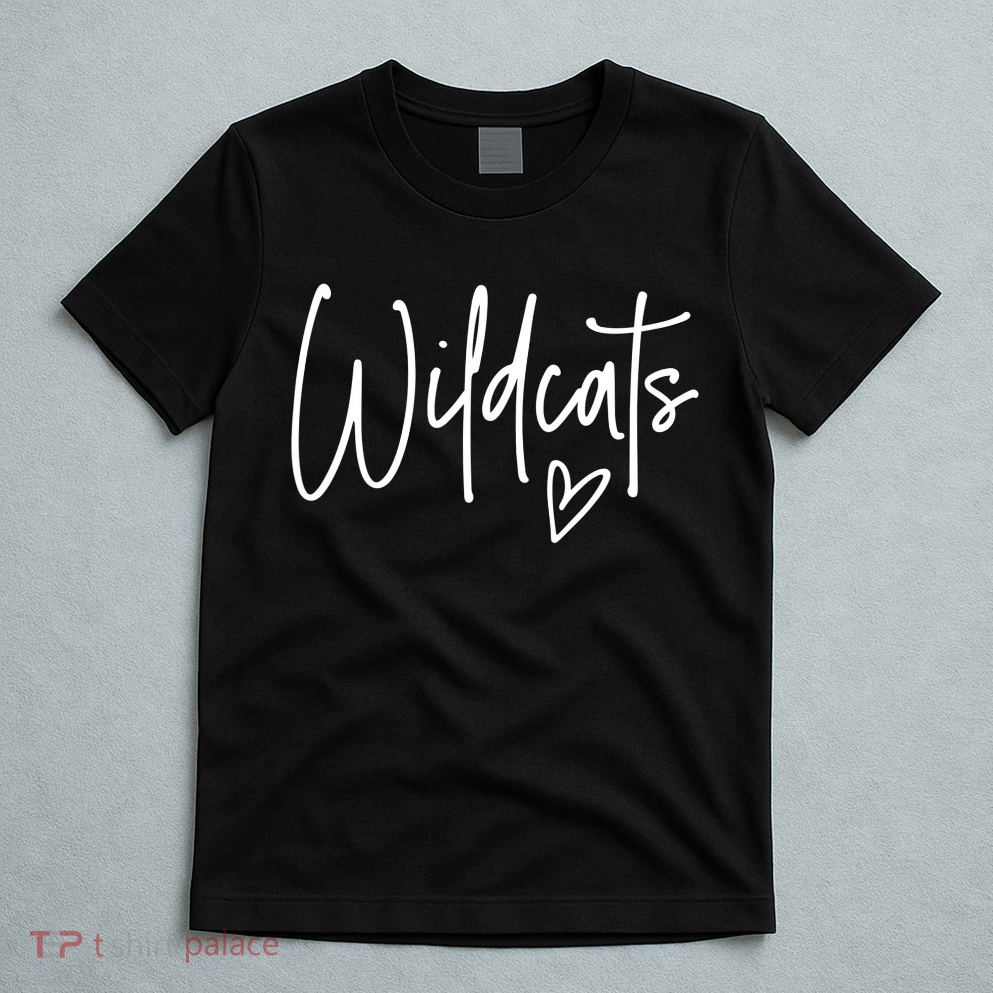 Wildcats Heart School Sports Fan Team Spirit T-Shirt