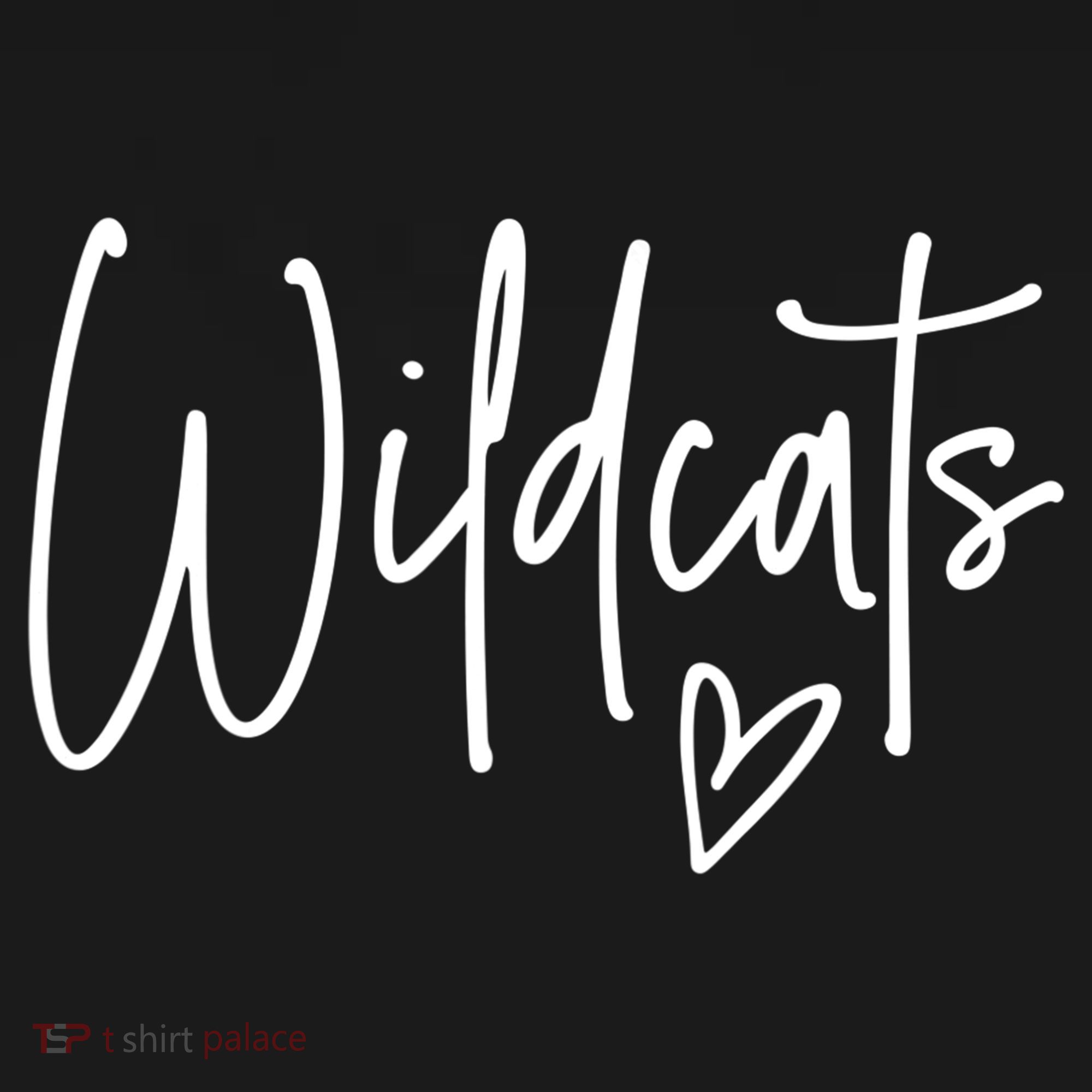 Wildcats Heart School Sports Fan Team Spirit T-Shirt