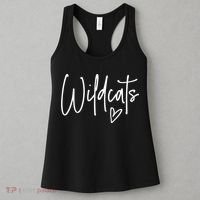 Wildcats Heart School Sports Fan Team Spirit Women's Tank Top thumb 3