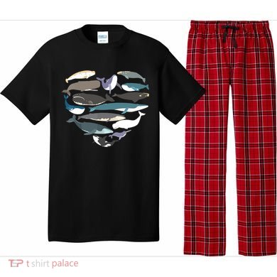 Whales Heart Shape Cute Ocean Mammals Whale Breeds Species Pajama Set