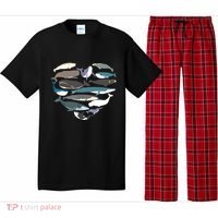 Whales Heart Shape Cute Ocean Mammals Whale Breeds Species Pajama Set thumb 0