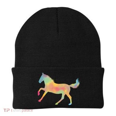 Watercolor Horse Silhouette Beanie