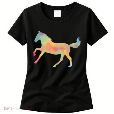 Watercolor Horse Silhouette Women's T-Shirt