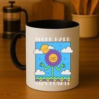 Work Hard Stay Humble Positive Mindset Mediation Cute Gift Coffee Mug thumb 4