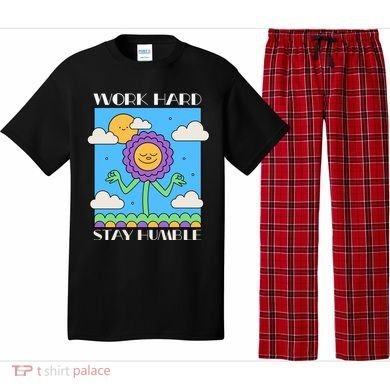 Work Hard Stay Humble Positive Mindset Mediation Cute Gift Pajama Set
