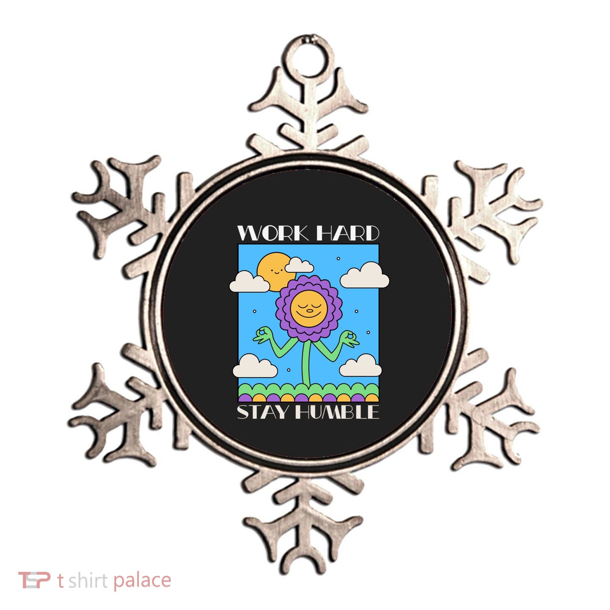 Work Hard Stay Humble Positive Mindset Mediation Cute Gift Ornament