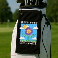 Work Hard Stay Humble Positive Mindset Mediation Cute Gift Golf Towel thumb 2