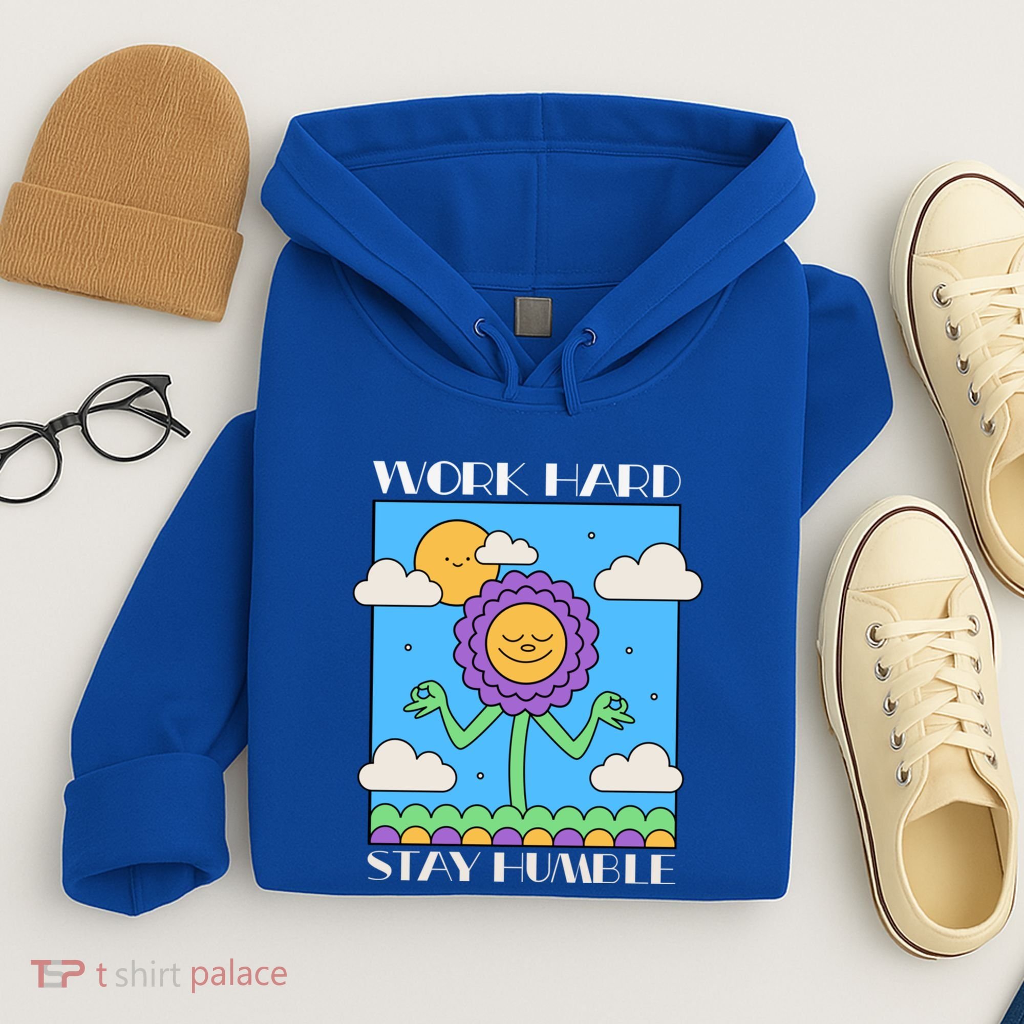 Work Hard Stay Humble Positive Mindset Mediation Cute Gift Hoodie